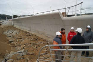 Director Nacional de Obras Portuarias Visita Obras de Reconstrucción en Bio Bío