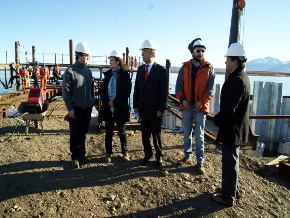 Directora Nacional de Obras Portuarias visitó avances del proyecto varadero artesanal de Puerto Natales