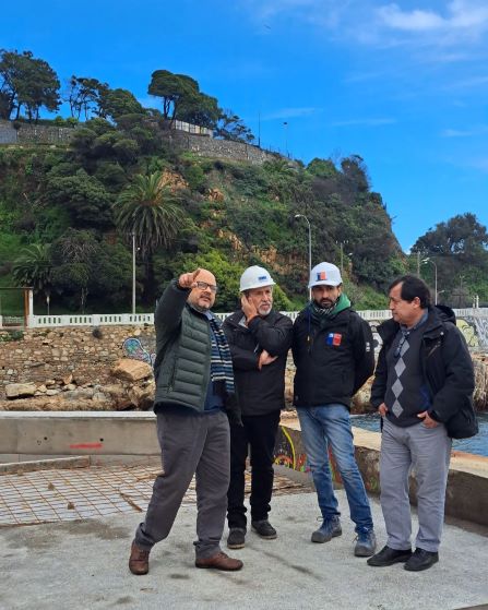 Director Regional DOP de Valparaíso y O’Higgins realizó visita inspectiva a obra del borde costero Av. Altamirano