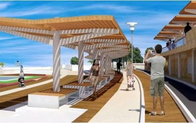 Ministro Fontaine da el vamos a obras de borde costero en sector plaza de la cultura de Mejillones