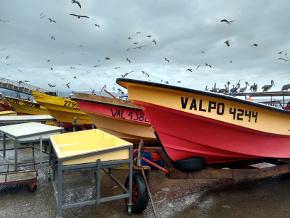 Intendente de Valparaíso y Directora Nacional de Obras Portuarias visitan obras de emergencia de Caleta Portales