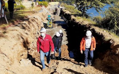Con excavaciones y rellenos estructurales avanza reposición tramo 3 en Costanera de Valdivia, entre calles Caupolicán y García Reyes