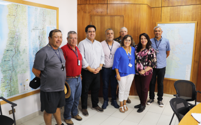 Director nacional se reúne con representantes de Sernapesca y de la Corporación Bahía Coquimbo