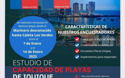 DOP realizará encuesta de opinión en playas de Iquique durante segunda semana de enero