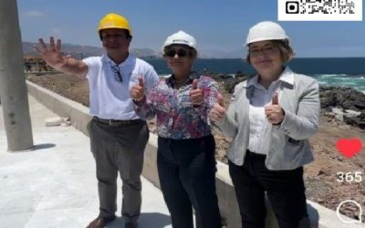 Ministra de Obras Públicas realizó visita a terreno al borde costero sector Pinares – Trocadero