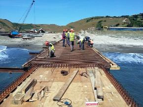 Muelle de Puerto Norte en Isla Santa María presenta un 70% de avance