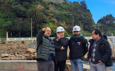 Director Regional DOP de Valparaíso y O’Higgins realizó visita inspectiva a obra del borde costero Av. Altamirano