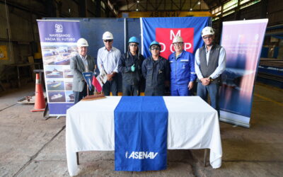 Dirección de Obras Portuarias inicia construcción de nueva barcaza para fortalecer conectividad en el Lago O’Higgins