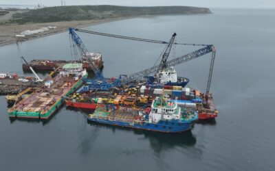 Obras portuarias en Bahía Fildes: se cierra primera temporada con avances logísticos y constructivos en la Antártica Chilena